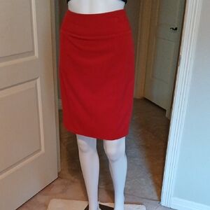 BCX Vibrant Red Pencil Skirt